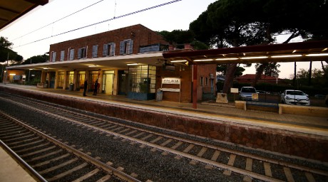 Ostia Antica - zastávka příměstské železnice Řím - Lido di Ostia