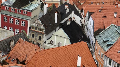 Český Krumlov-výhled ze zámecké věže (2)
