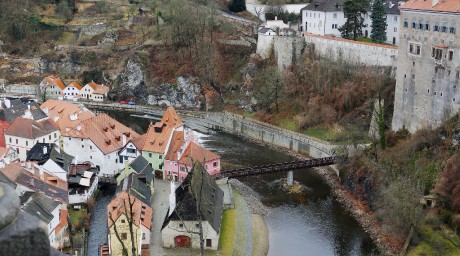 Český Krumlov-výhled ze zámecké věže (4)