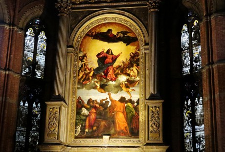 Benátky_Bazilika Santa Maria Gloriosa dei Frari_Tizian_Nanebevzetí Panny Marie_1516-18 (2)