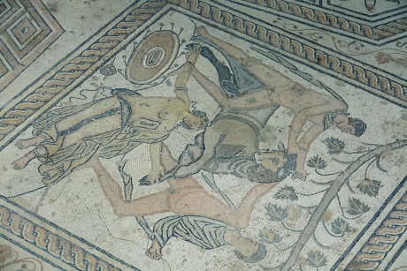 Pula_římská mozaika_Potrestání Dirké (2)