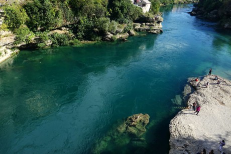 Mostar_ze Starého mostu na Neretvu (1)