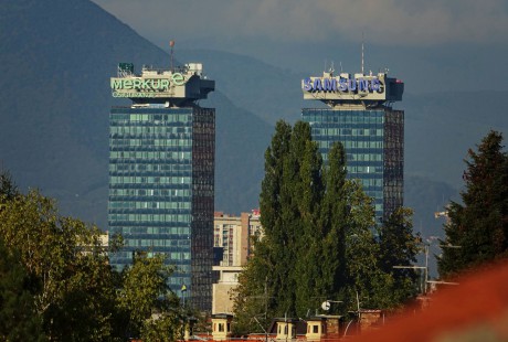 Sarajevo_z okna hotelu Hayat na dvojčata UNITIC