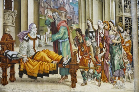 Florencie_Santa Maria Novella_interiér_Cappella di Filippo Strozzi_fresky Filippino Lippi_1500-02 (3)