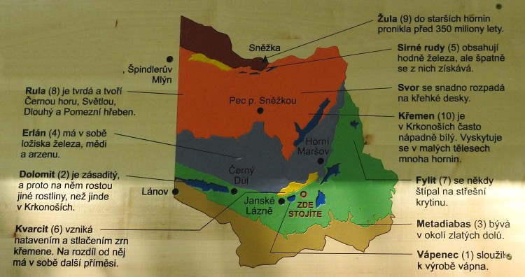 Geologická mapa Krkonoš